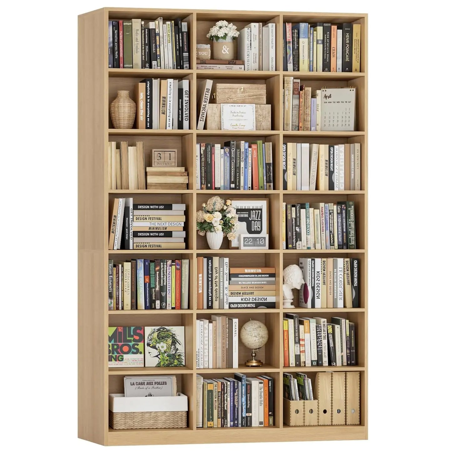 86" H Triple Wide Bookcase