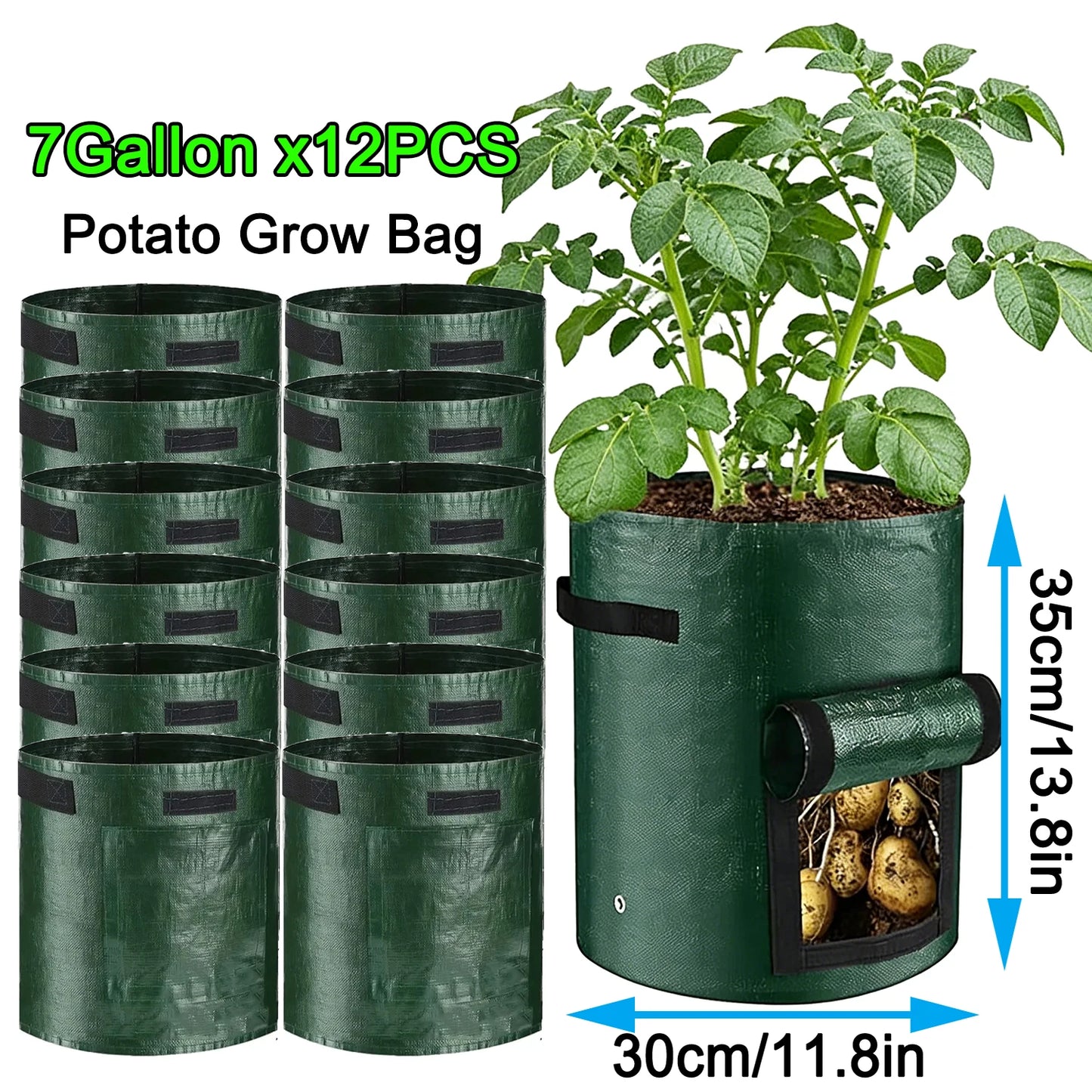 7 Gallon Grow Bags for Vegetables Plants with Handles