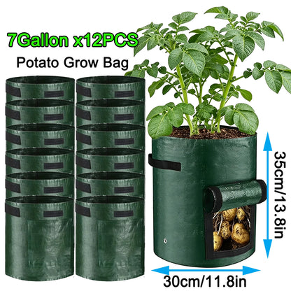 7 Gallon Grow Bags for Vegetables Plants with Handles