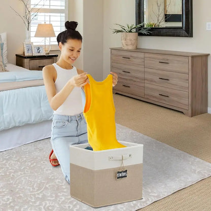 Large Fabric Linen Storage Bins 【4-pack】