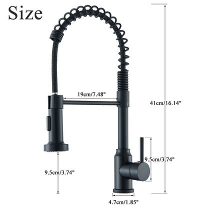Flexible Kitchen Faucet Pull Down Spring Swivel Stream Sprayer