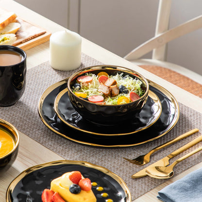 Black Porcelain Dinnerware Sets of 16pc or 32pcs