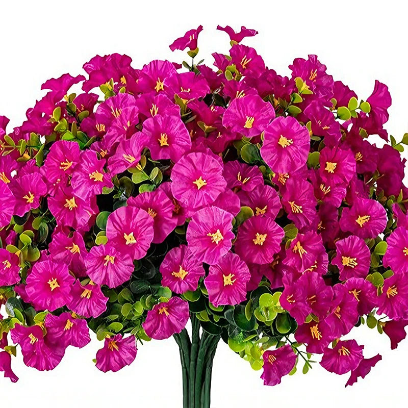 4 Bundles Silk Morning Glory Flower Outdoor Decoration