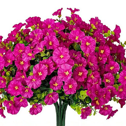 4 Bundles Silk Morning Glory Flower Outdoor Decoration
