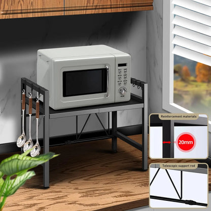 1pc Expandable 42-64cm Microwave Shelf Organizer.