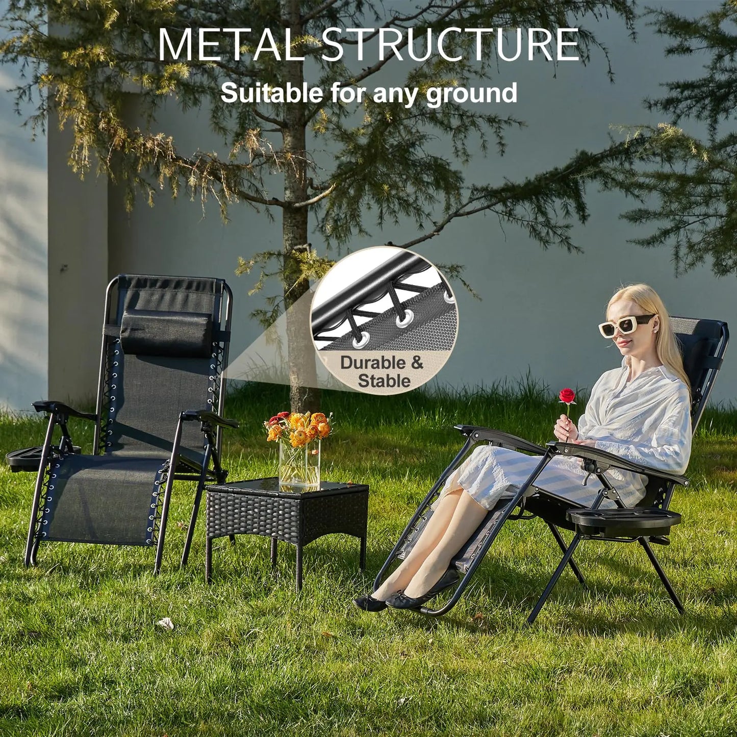 Zero Gravity Set of 2 Portable Recliners