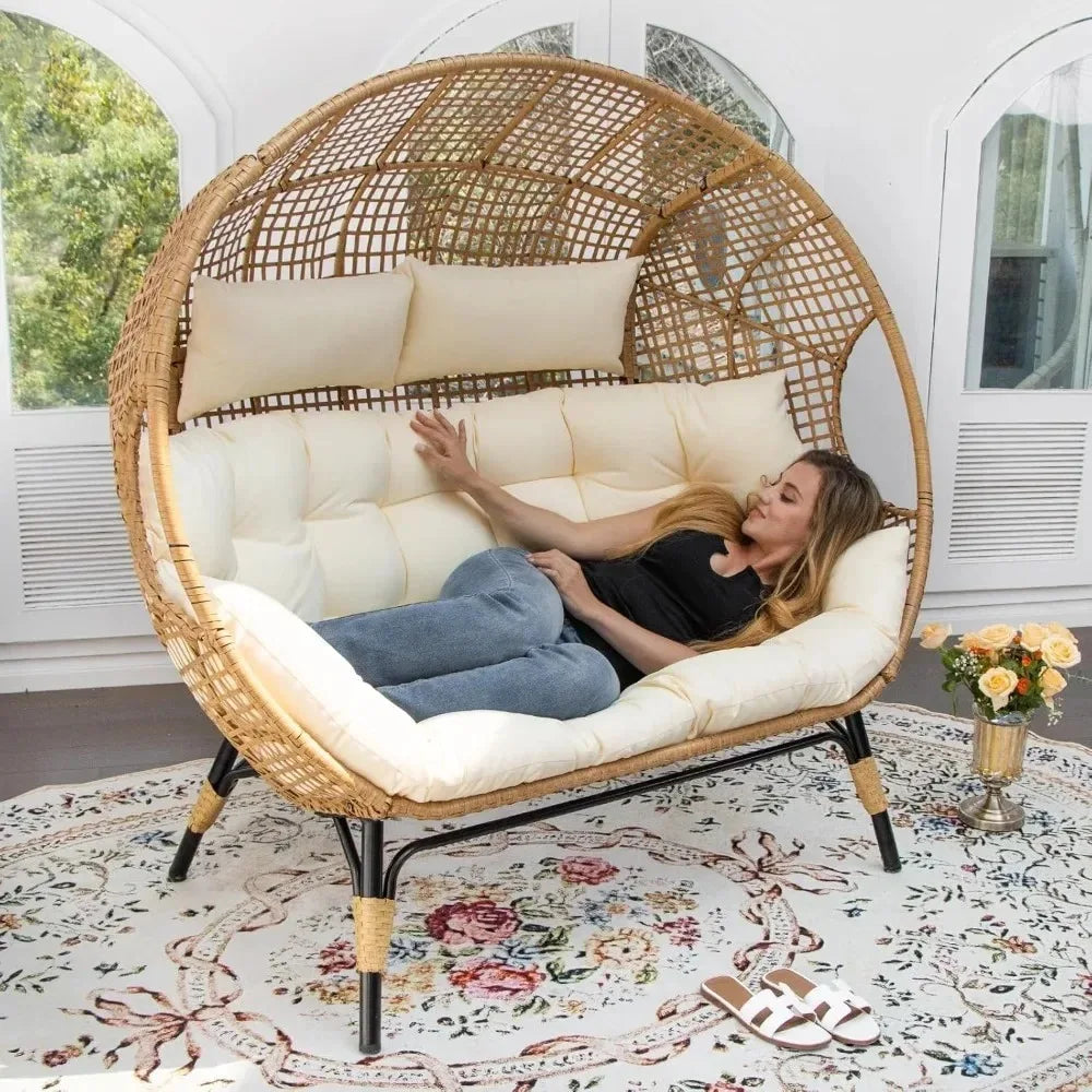 Outdoor Lounge Chair Padded Cushions
