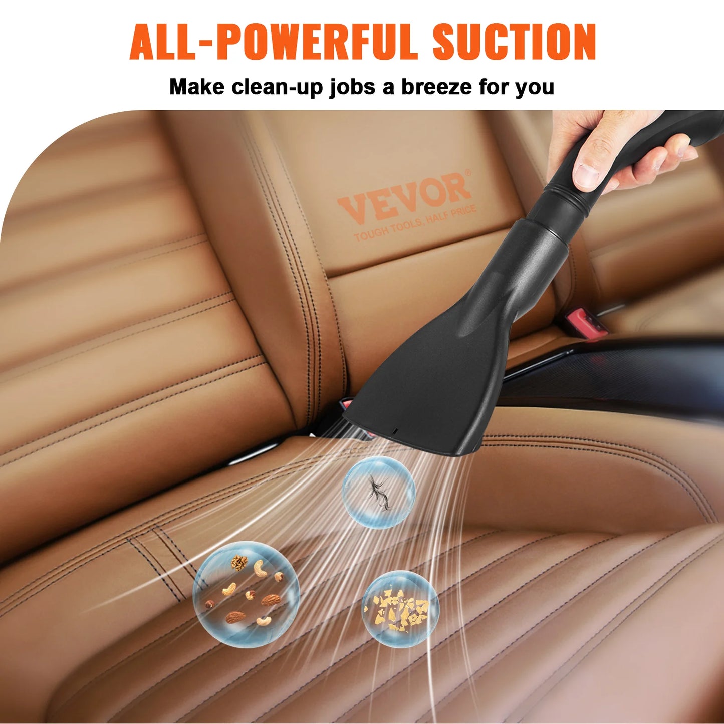 Portable Shop Vacuum 2.6 Gal with Blowing Function Attachment