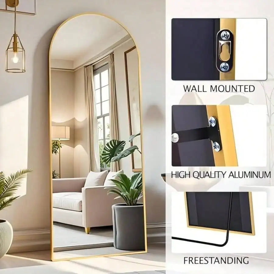 Arched Full Length Mirror Wall Mounted or Hung 59"x16.2 "