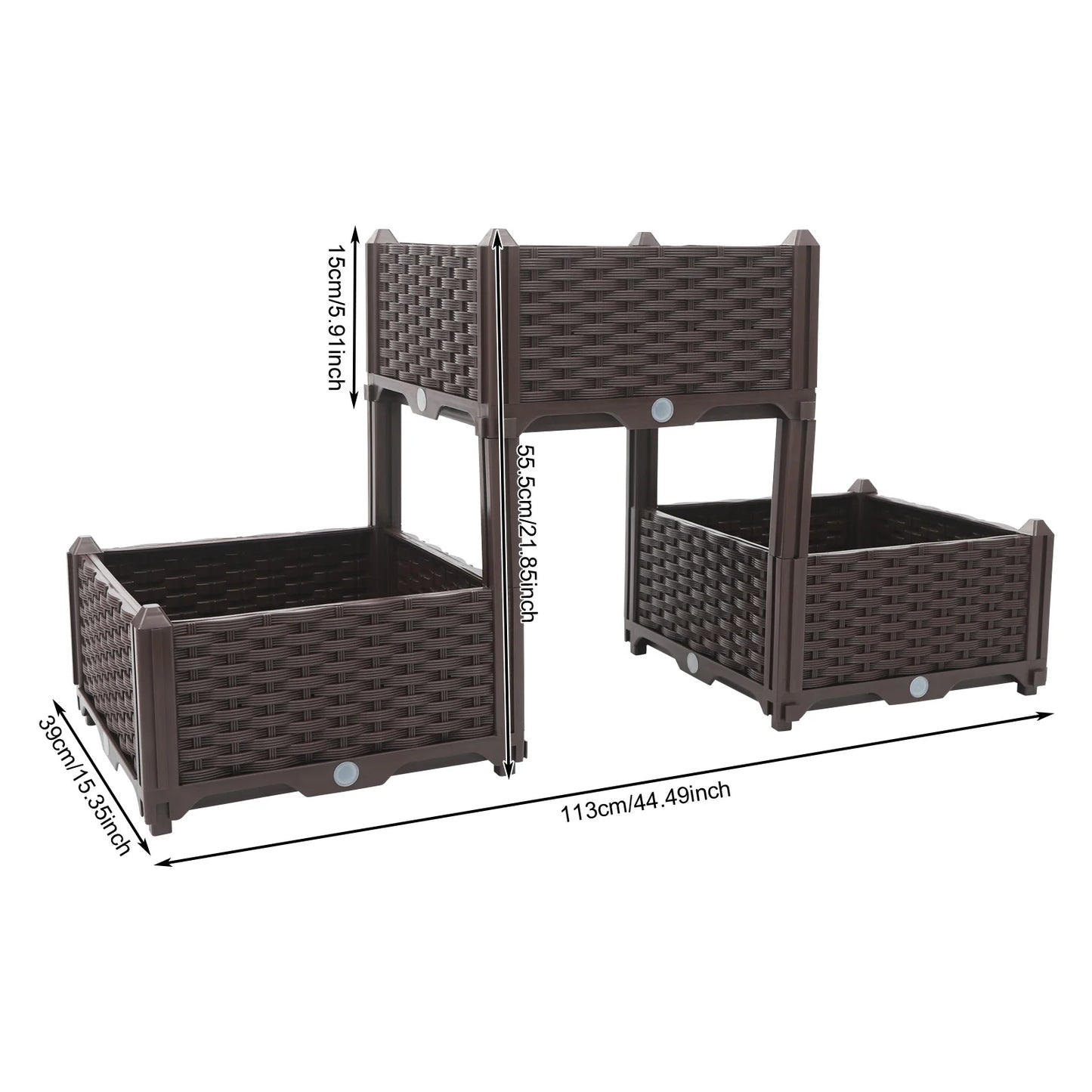 Planter Raised Beds Elevated Garden Box with Drainage Plug