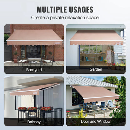 Manual Retractable Awning with Size Options