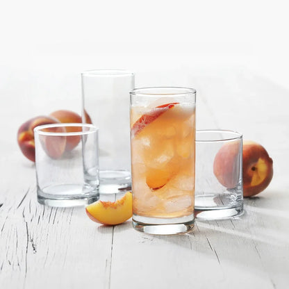 12 Piece Clear Drinkware Set Cooler Glasses