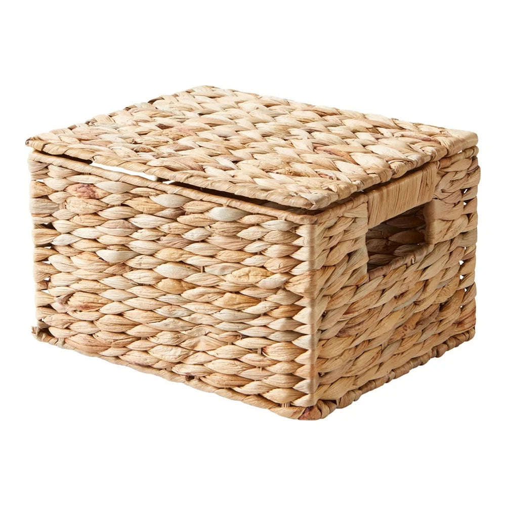Handmade Woven Basket with Lid