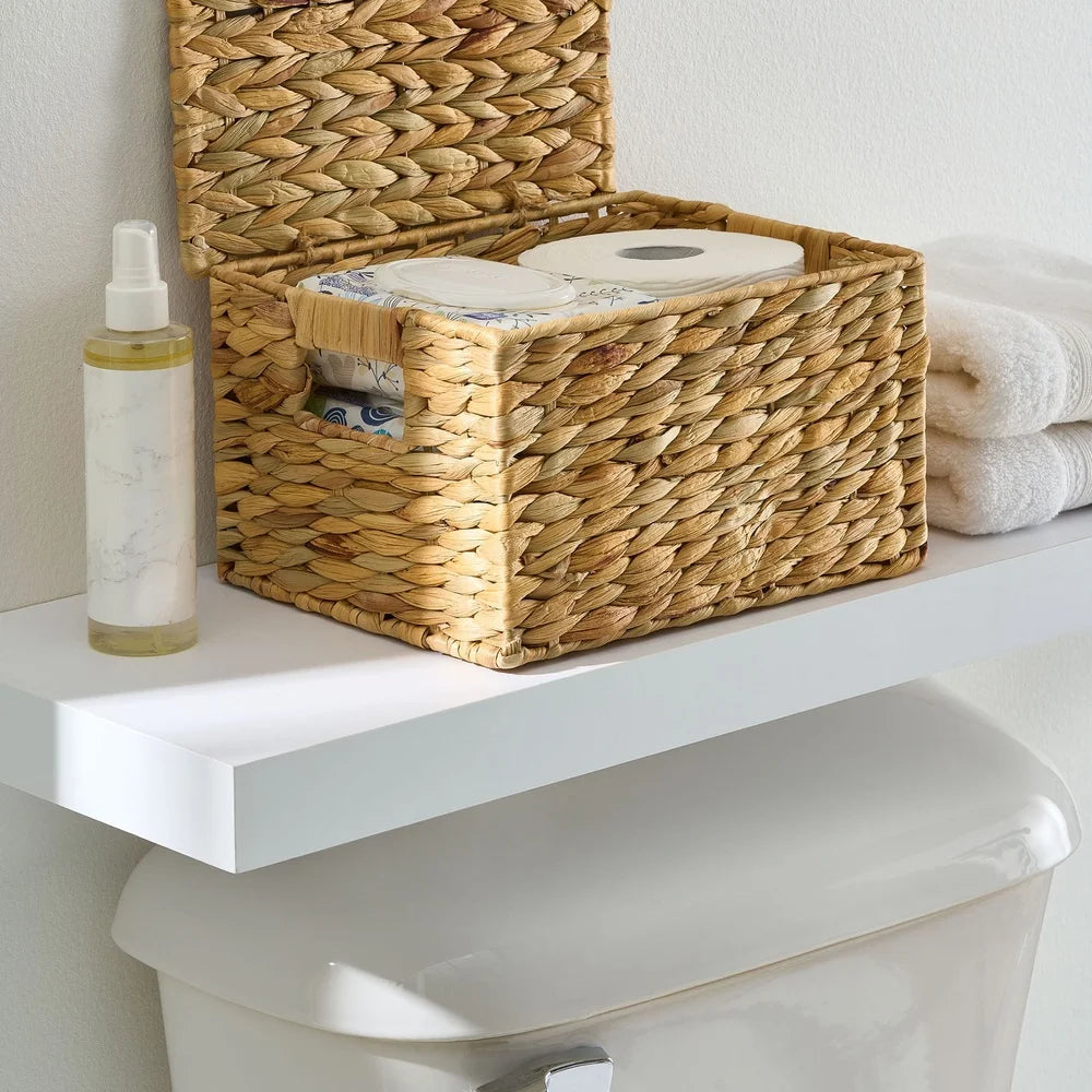 Handmade Woven Basket with Lid
