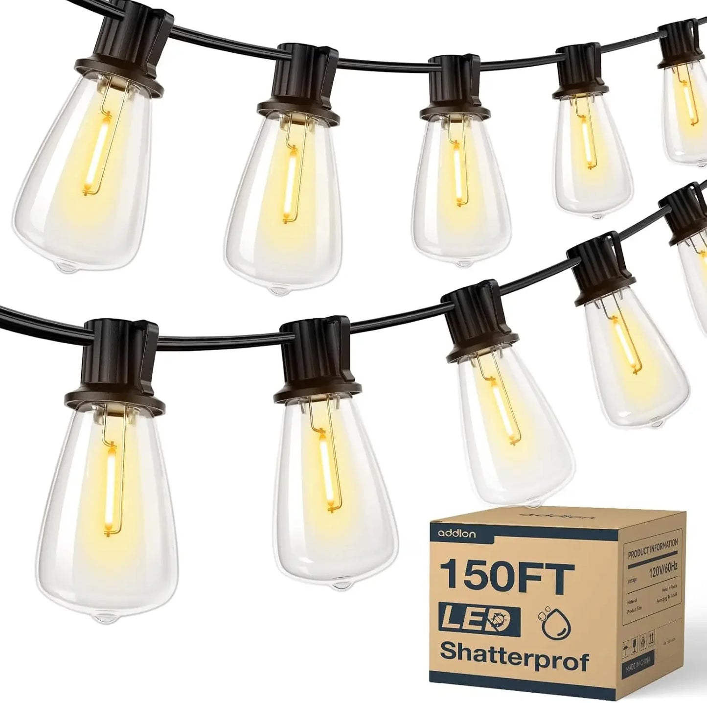 LED Outdoor String Lights with Length Options