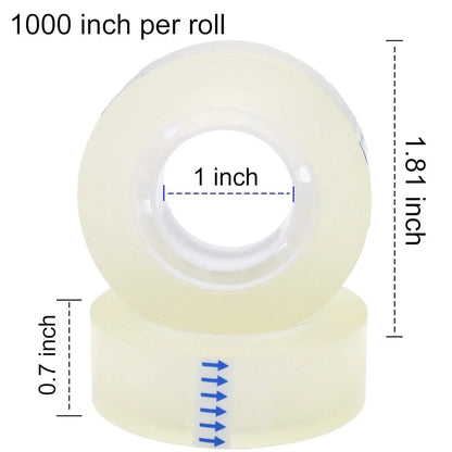 Clear Tape 6 Rolls Dispenser Refills