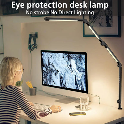 Clamp on LED Desk Lamp 3 light sources