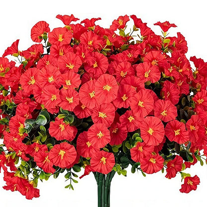 4 Bundles Silk Morning Glory Flower Outdoor Decoration