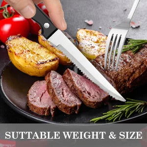 24 pcs Stainless Steel Flatware Set with Steak Knives