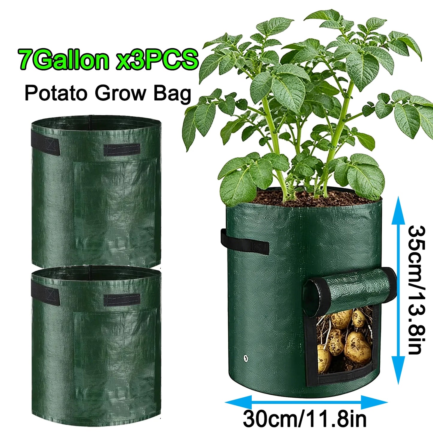 7 Gallon Grow Bags for Vegetables Plants with Handles