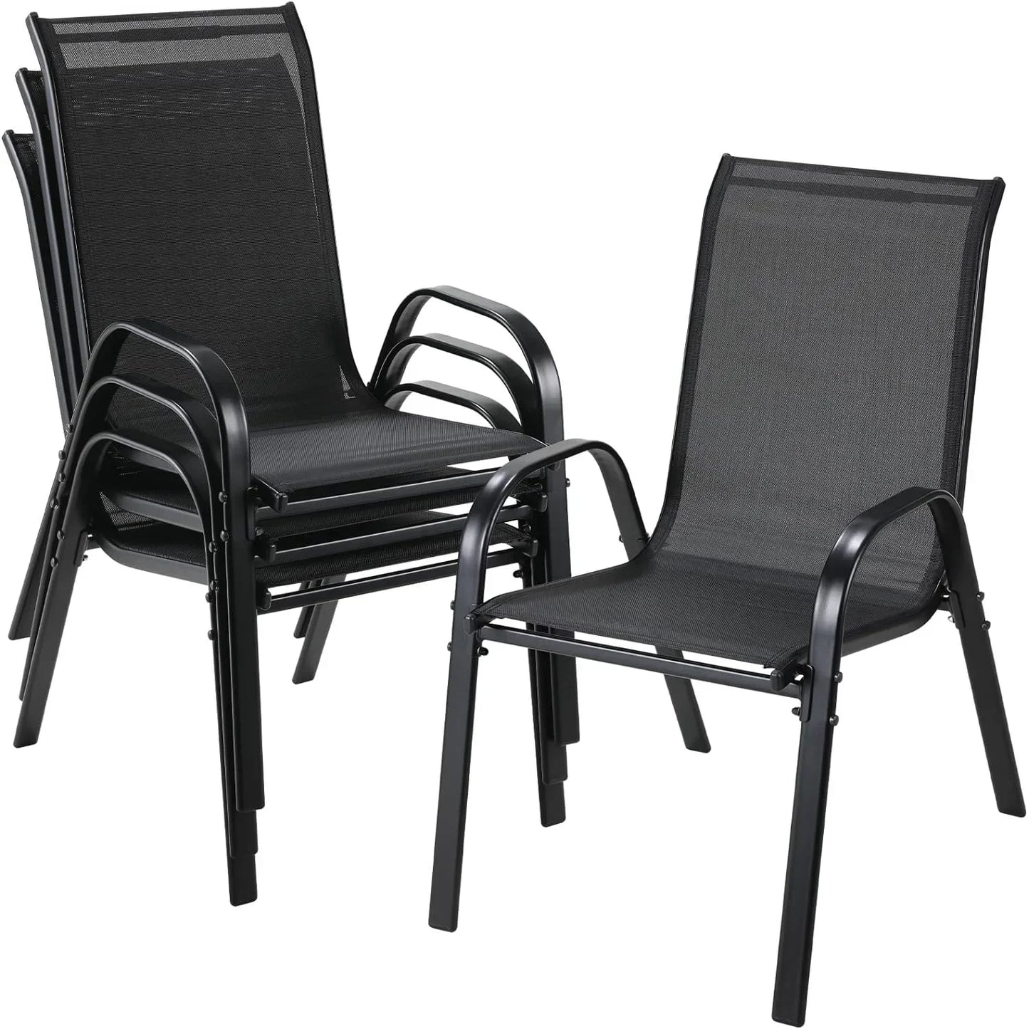4PCS Stackable Garden Chairs