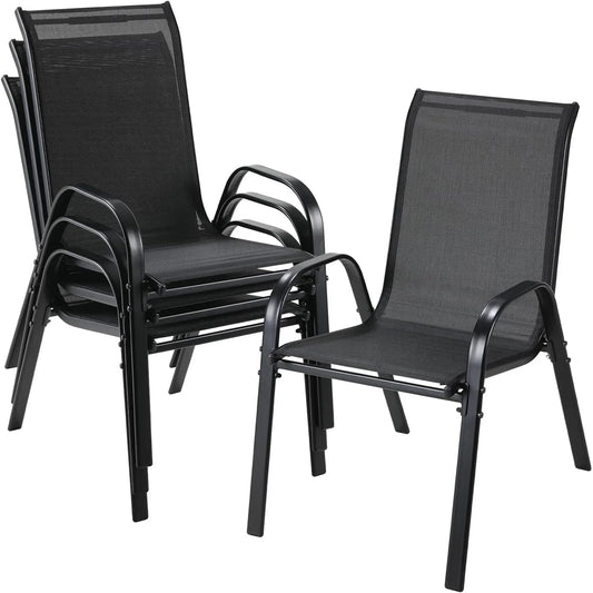 4PCS Stackable Garden Chairs