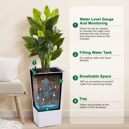 2pcs High Planters Pots for Indoor/Outdoor Use