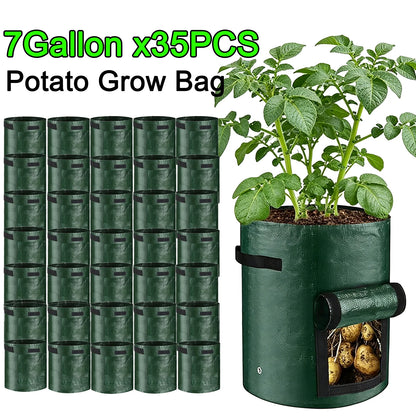 7 Gallon Grow Bags for Vegetables Plants with Handles