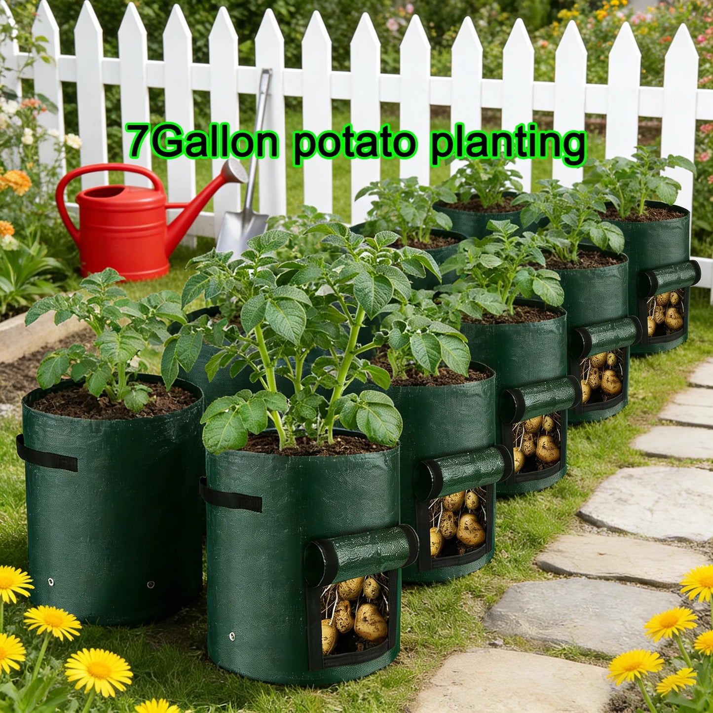 7 Gallon Grow Bags for Vegetables Plants with Handles
