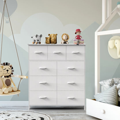Dresser with 9 Fabric Drawers