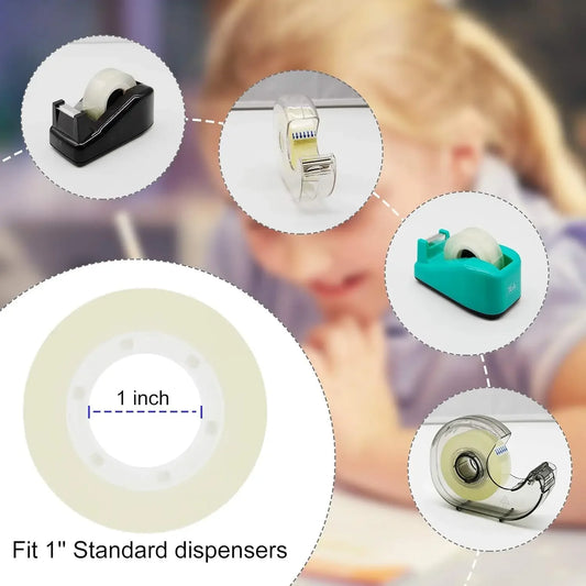 Clear Tape 6 Rolls Dispenser Refills