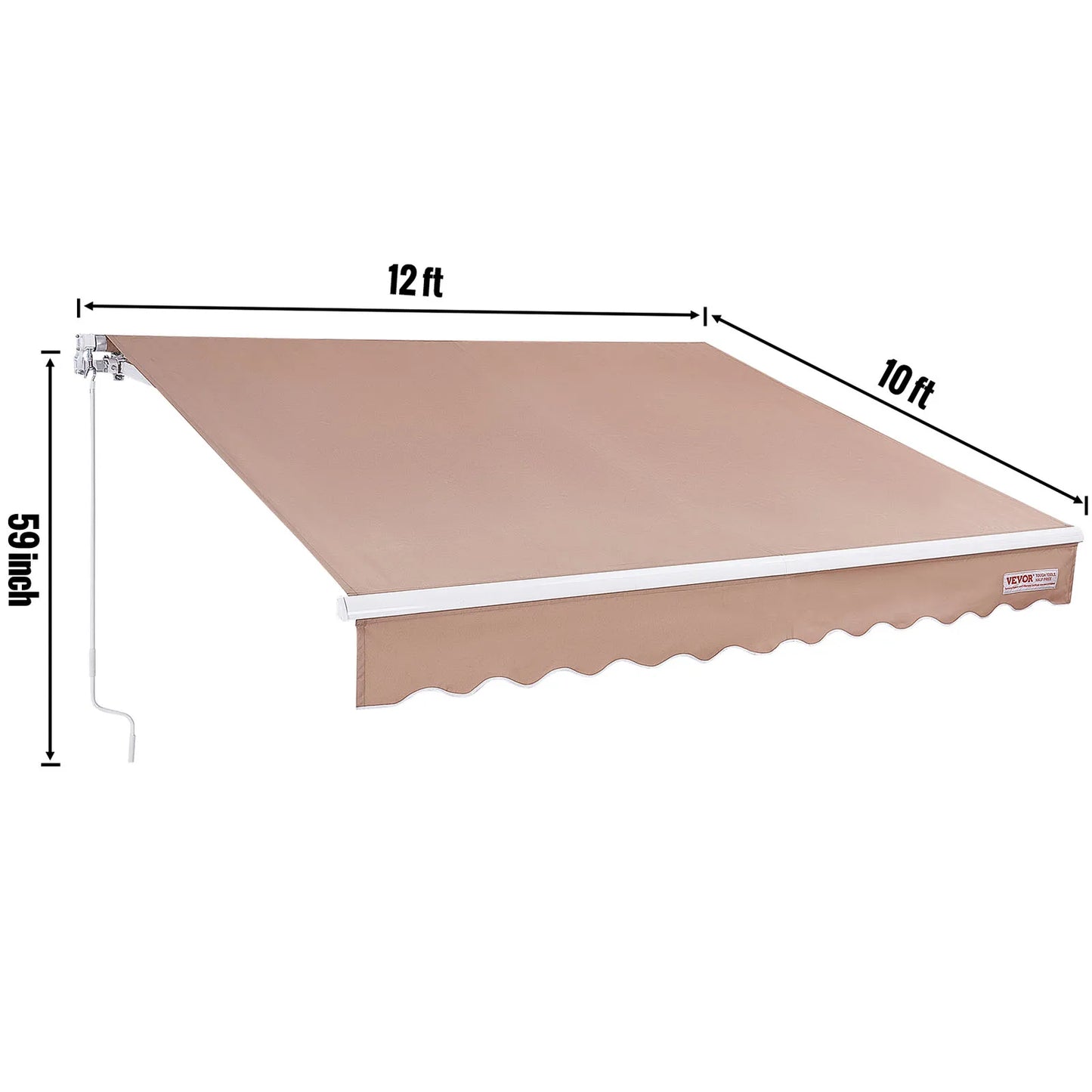 Manual Retractable Awning with Size Options