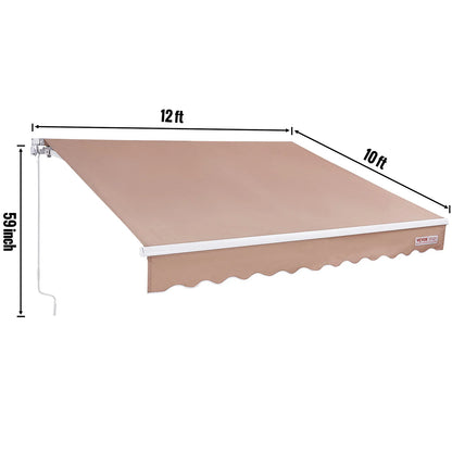 Manual Retractable Awning with Size Options