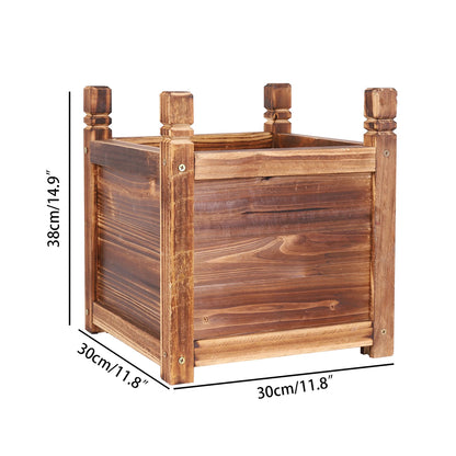 Wooden Raised Flower Bed, Three Size Options