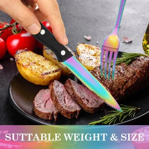 24 pcs Rainbow Silverware Set Service for four