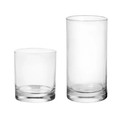 12 Piece Clear Drinkware Set Cooler Glasses