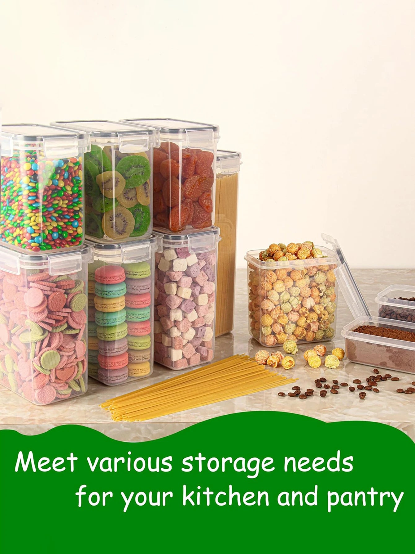 24pcs moisture-proof food storage containers