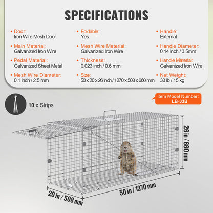 Live Animal Cage Humane Trap