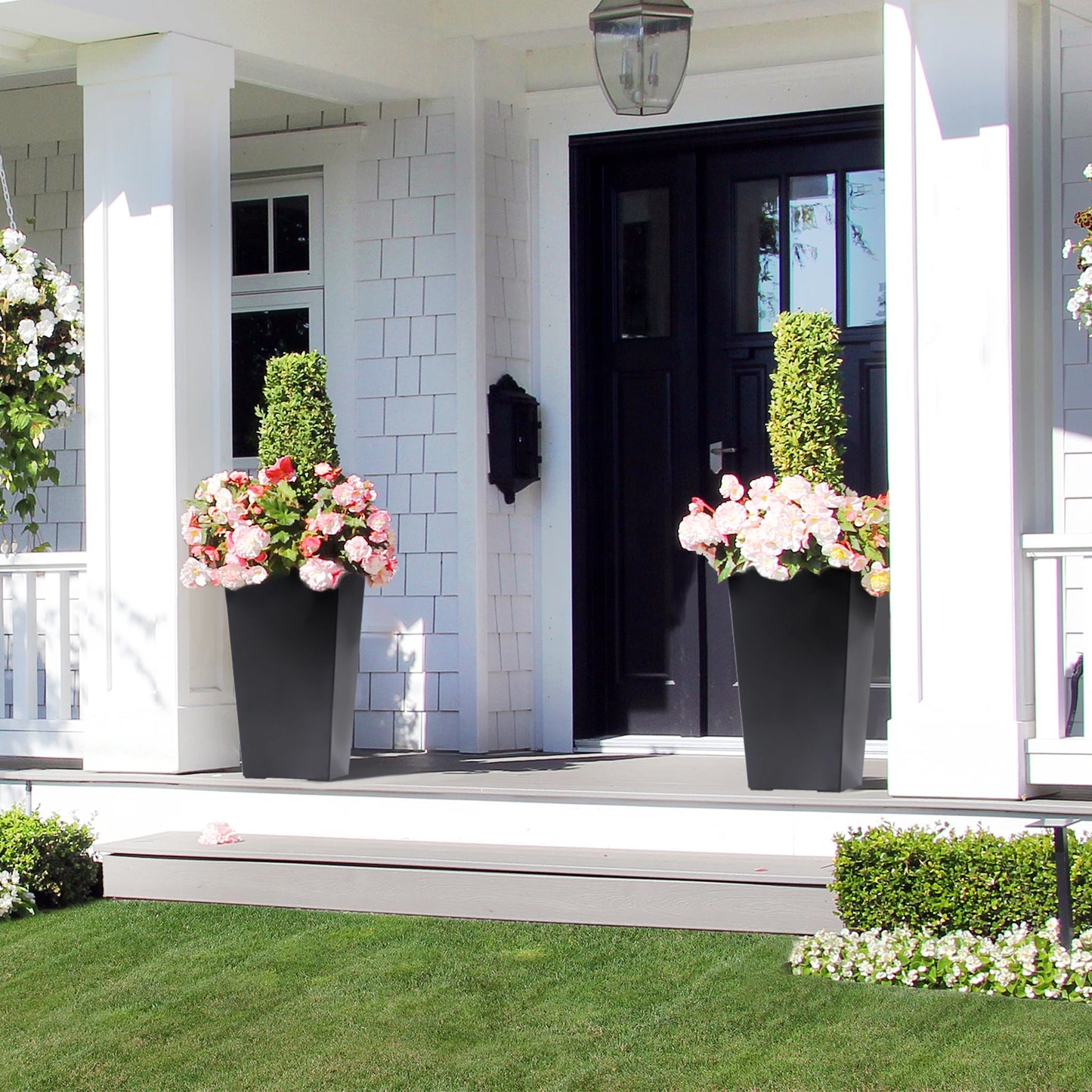 2pcs High Planters Pots for Indoor/Outdoor Use