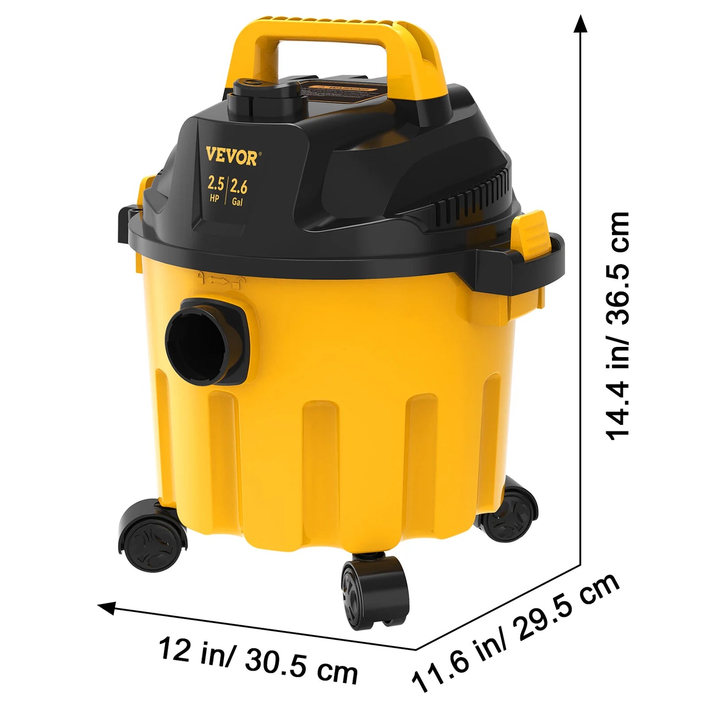 Portable Shop Vacuum 2.6 Gal with Blowing Function Attachment