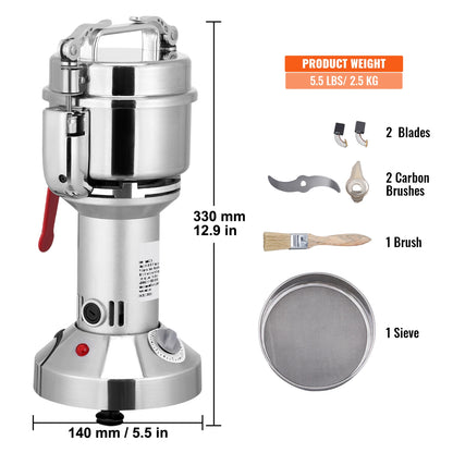 150-2500g Electric Mill Grinder for Spices, Coffee and Corn