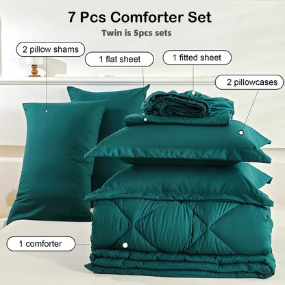 5pcs/7pcs Twin Full Queen King Bedding Sets