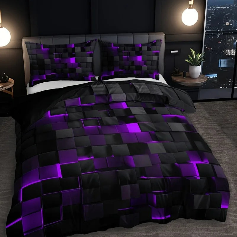 3pcs Digital Print Quilt Set Cool Technology