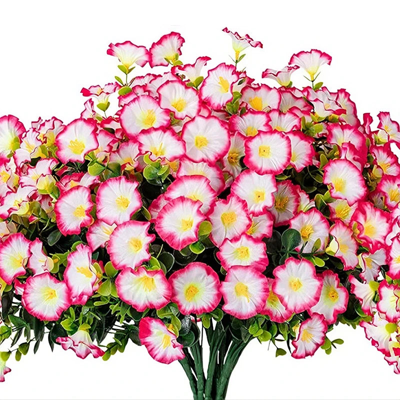 4 Bundles Silk Morning Glory Flower Outdoor Decoration