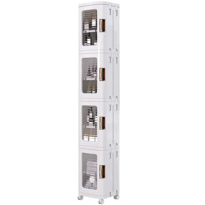 4 Tier Tall Narrow Storage Cabinet