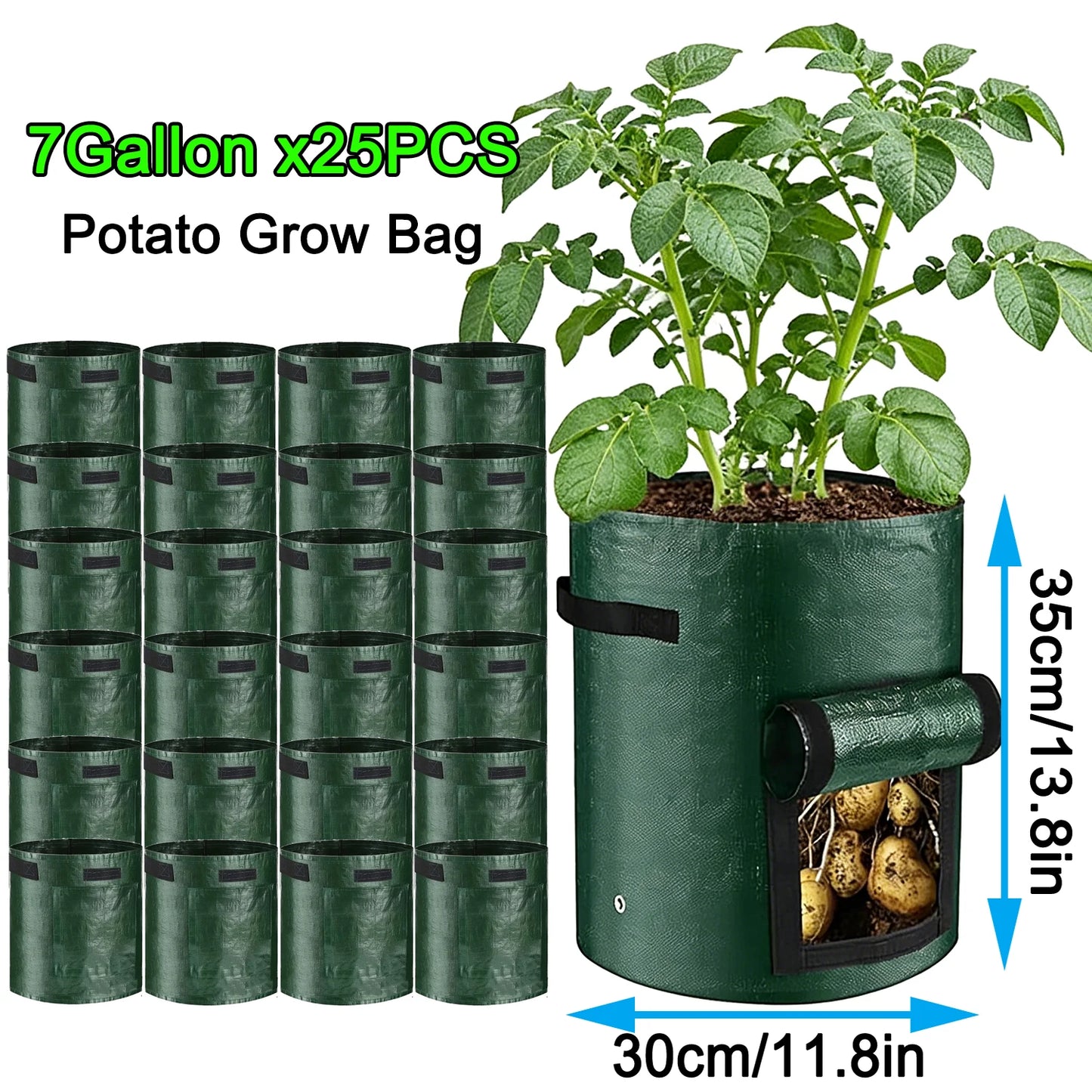 7 Gallon Grow Bags for Vegetables Plants with Handles