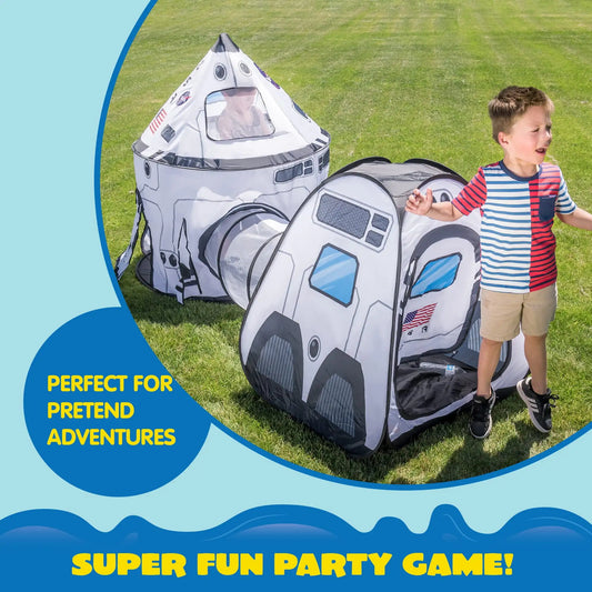 Rocket Ship Play House/ Tent for kids with Tunnel 3-Piece