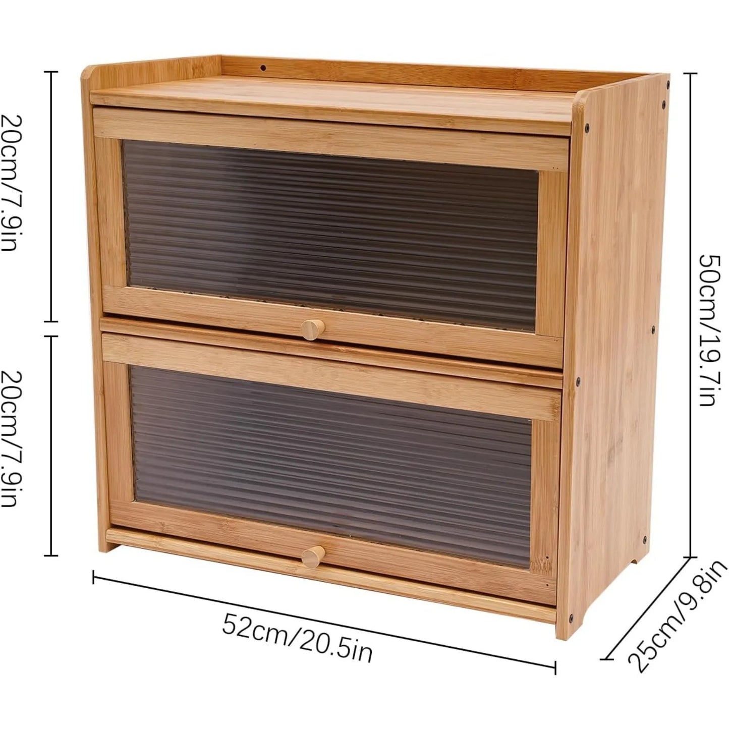 2-Tier Bamboo Kitchen Storage Cabinet