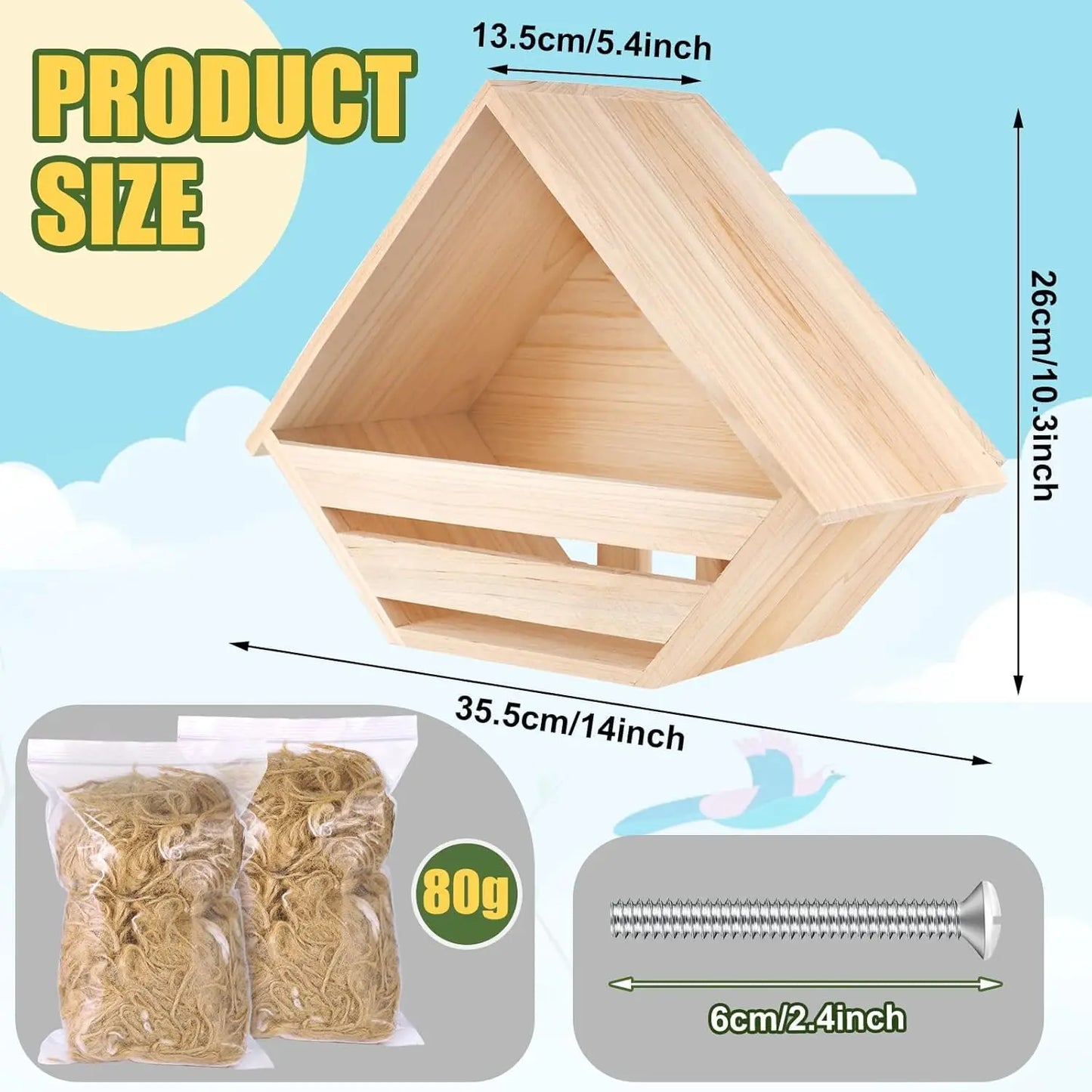 Bird Nesting Box Outdoor Garden Decoration