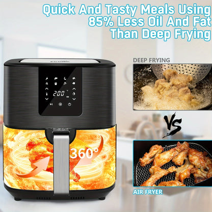 Large Air Fryer, 1500W 7QT Adjustable Temperature 100-400°F